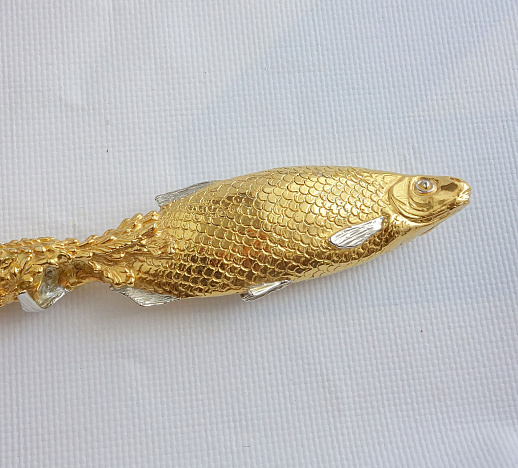 Набор шампуров "Вобла". Позолота