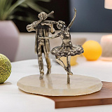 Бронзовая композиция «Балерина и скрипач»