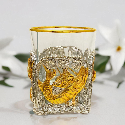 Подарочный бокал для виски  "Лучшему рыбаку"