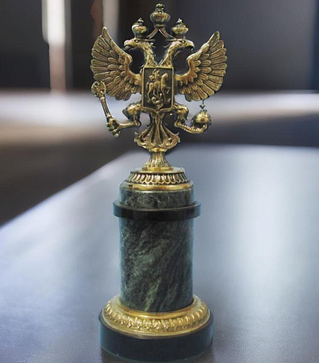 Бронзовый сувенир "Герб Российский" (колонна) купить с доставкой Бронзовый сувенир "Герб Российский" (колонна)