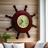 Штурвал сувенирный, часы (8 ручек)