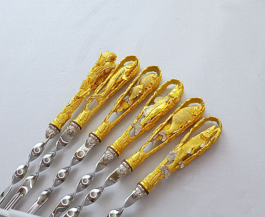 Набор шампуров "Рыбное ассорти". Златоуст