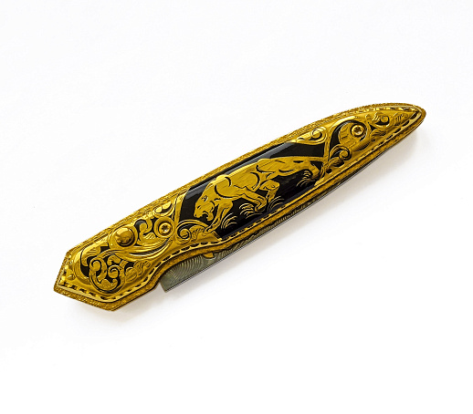 Нож складной дамасский "Пантера"