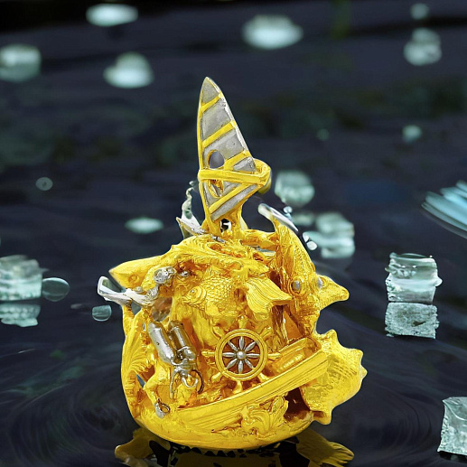 Колокольчик "Морской". Позолоченный