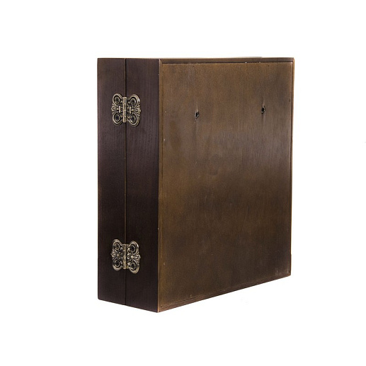 Бронзовая ключница настенная "Пара. Набережная" с подсветкой