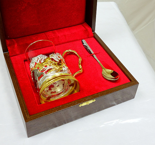 Подарочный подстаканник "Охота на кабана" купить с доставкой Подарочный подстаканник "Охота на кабана"