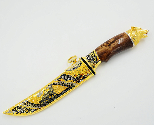 Нож "Волк" /в коробке/ № 3 дамаск. купить с доставкой Нож "Волк" /в коробке/ № 3 дамаск.