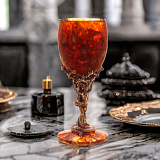Подарочный бокал для вина из камня (янтарь)