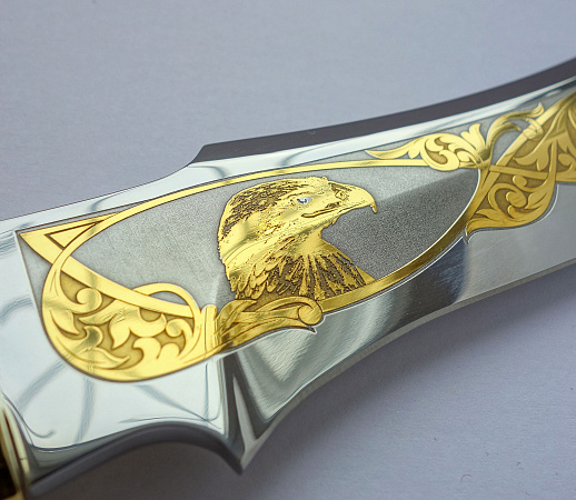 Нож украшенный "Орел" №6. Златоуст