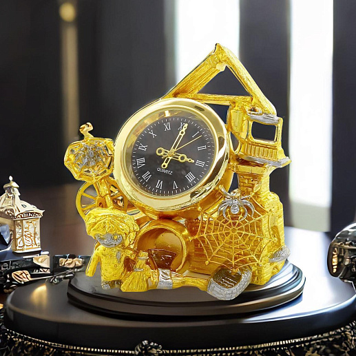 Часы "Домовой уклад". Позолоченные купить с доставкой Часы "Домовой уклад". Позолоченные
