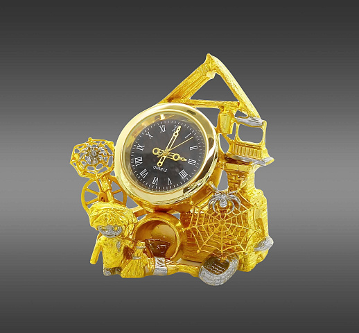 Часы "Домовой уклад". Позолоченные купить с доставкой Часы "Домовой уклад". Позолоченные