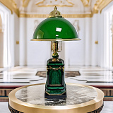 Настольная лампа из малахита