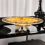 Блюдо интерьерное из янтаря