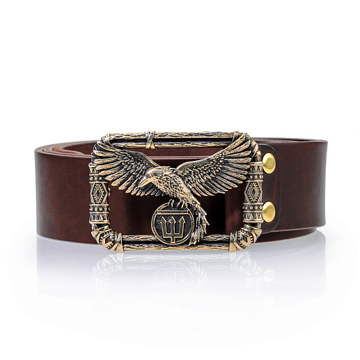 Ремень кожаный с пряжкой "Чертог ворона"