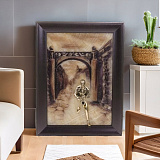 Бронзовая картина "Саксофонист. Сумерки"