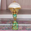 Настольная лампа из малахита