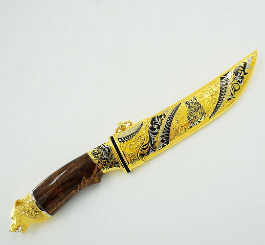 Нож "Волк" /в коробке/ № 3 дамаск. купить с доставкой Нож "Волк" /в коробке/ № 3 дамаск.