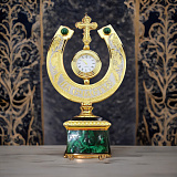 Подкова-часы с гравировкой "Крест". Златоуст