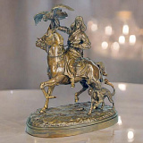 Бронзовая композиция "Охота с беркутом"