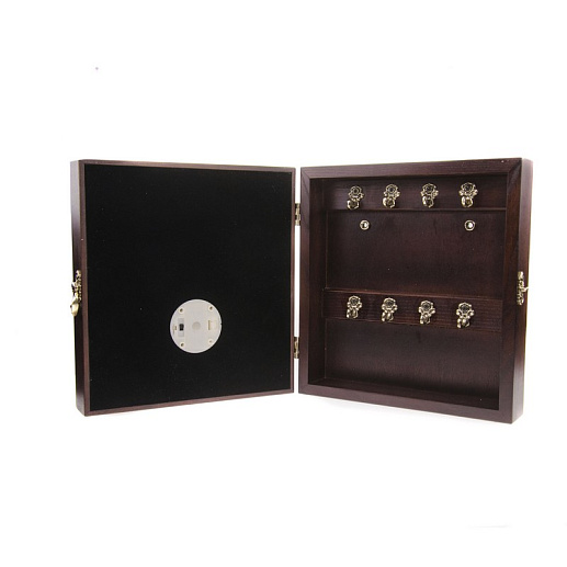 Бронзовая ключница настенная "Пара. Осень" с подсветкой