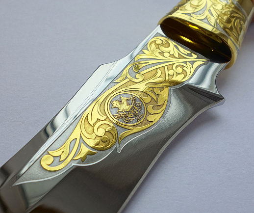 Нож украшенный "Орел" №6. Златоуст