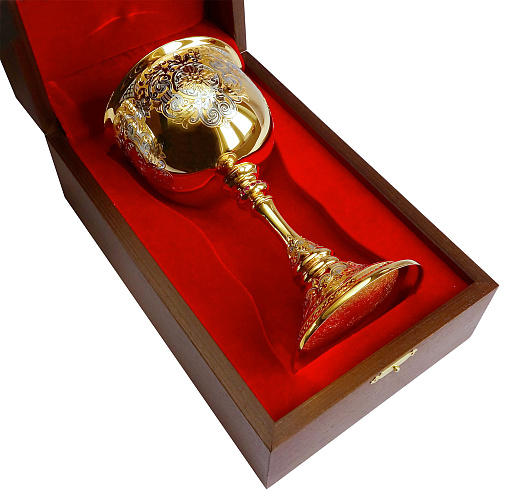 Подарочный кубок для вина "Золотой". Златоуст