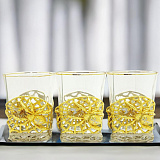 Бокалы для виски "Паук" 3шт. Позолота