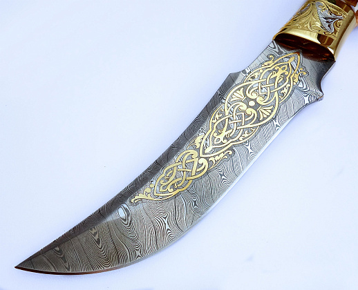 Украшенный нож №6 /дамаск/. Златоуст
