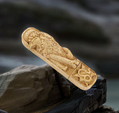 Деревянная флешка с гравировкой "Лев"