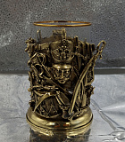 Подстаканник "Гусар" бронза