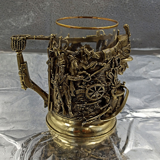 Подстаканник "Гусар" бронза