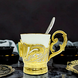 Кофейная чашка в подарок "Малахитовая". Златоуст