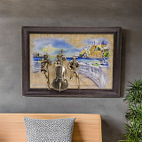 Бронзовая картина "Трио"