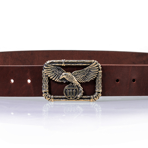 Ремень кожаный с пряжкой "Чертог ворона"