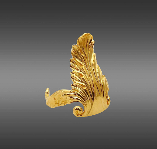 Подставка под тарелку "Лепесток". Позолота