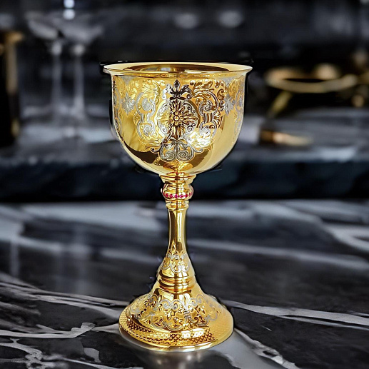 Подарочный кубок для вина "Золотой". Златоуст