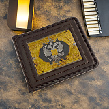 Зажим для денег кожаный "Герб" № 2. Златоуст