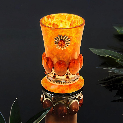 Стопка для водки из камня (янтарь)