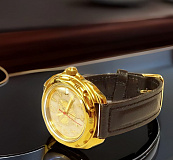 Часы командирские с позолоченным циферблатом