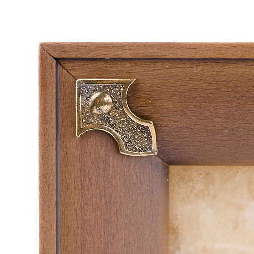 Бронзовая картина "Связь времён. Девушка с зонтиком" с росписью и подсветкой