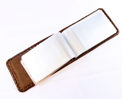 Набор "Обложка для паспорта, визитница кожа". Златоуст