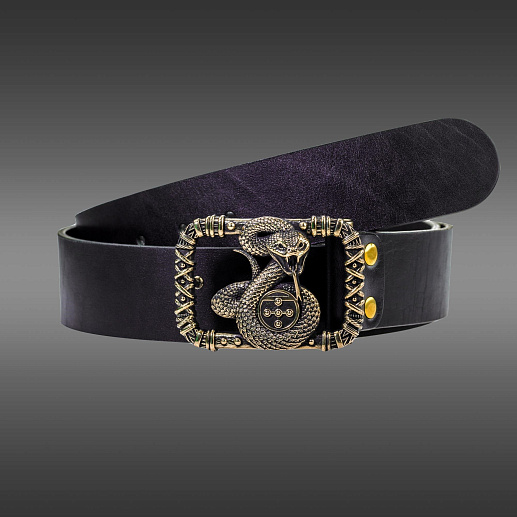 Ремень кожаный с пряжкой "Чертог змия"