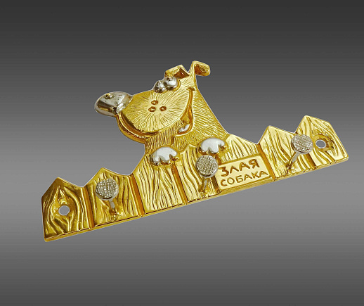 Бронзовая ключница "Собака"