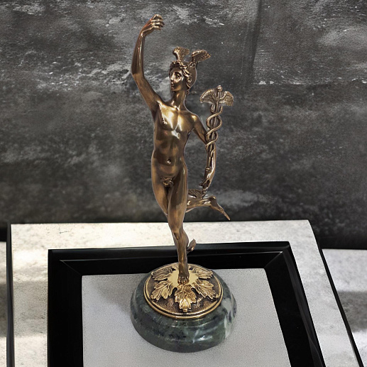 Бронзовая статуэтка "Бог торговли Меркурий (Гермес)"