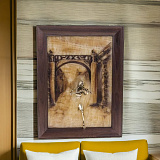 Бронзовая картина "Скрипачка. Сумерки"