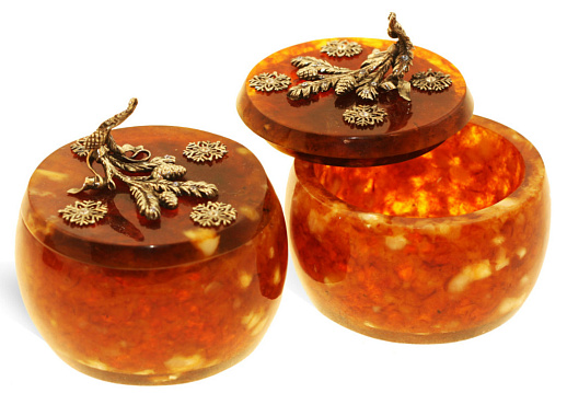 Шкатулка для украшений из янтаря