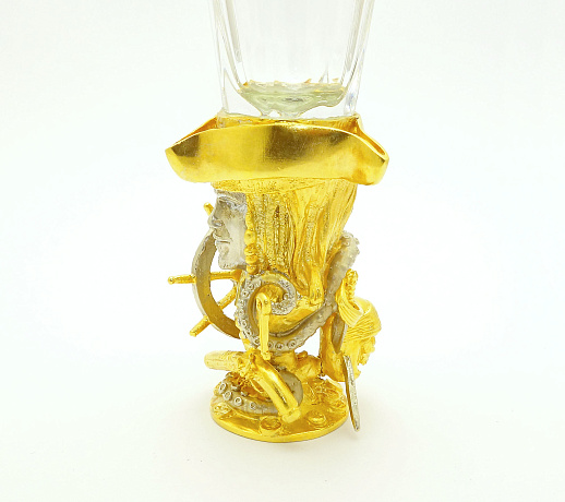 Лафитник "Пират". Позолоченный