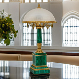 Лампа настольная из малахита "Премьер"