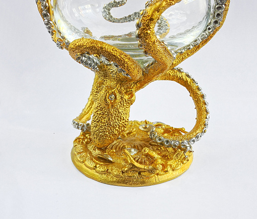 Коньячный бокал "Осьминог". Позолота купить с доставкой Коньячный бокал "Осьминог". Позолота