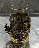 Оригинальный подстаканник "На щуку" бронза